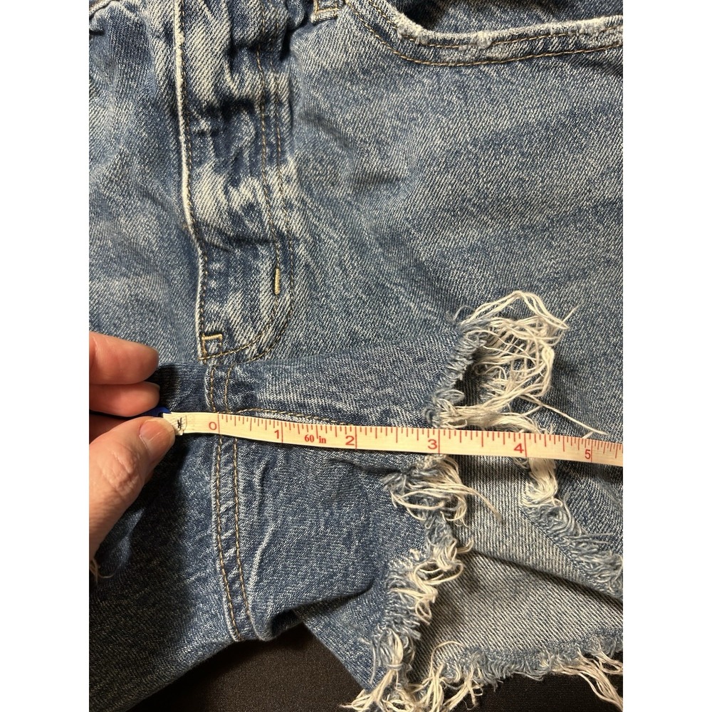 American Eagle AE Highest Rise Mom Denim Shorts Women's Cut Off Stretch 0/24 - Picture 5 of 10